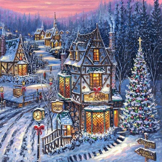 Christmas City - 5D DIY Diamond Painting Kit - Full Drill - Christmas