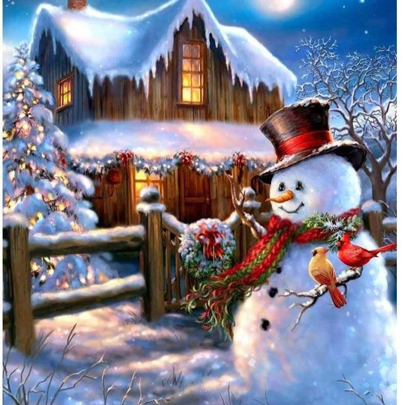 Snowman - 5D DIY Diamond Painting Kit - Full Drill - Christmas