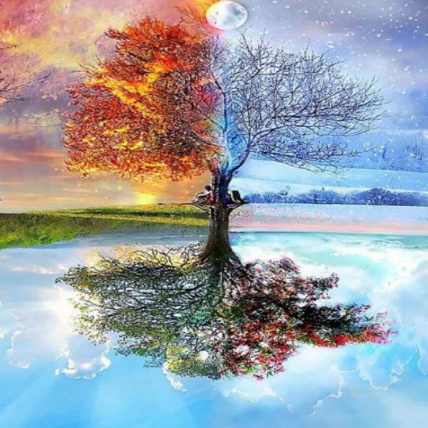 Four Seasons Tree - 5D DIY Diamond Painting Kit - Full Drill