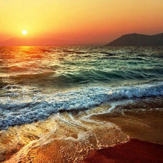 Ocean Waves X Sunset - 5D DIY Diamond Painting Kit - Full Drill